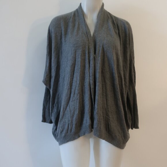 Womens Alice + Olivia Black 1-Button Rayon Silk Dolman Sleeve Cardigan Sweater S - Picture 1 of 12
